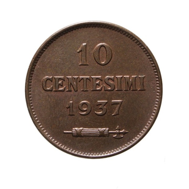 10 Centesimi 1937 2° Tipo