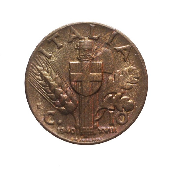 10 Centesimi 1940 "Impero" del 2° Tipo