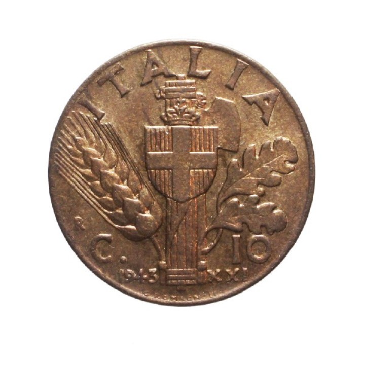 10 Centesimi 1943 "Impero" del 2° Tipo