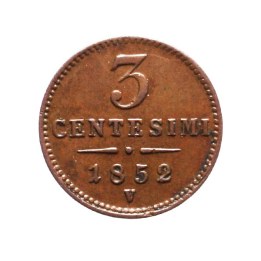 3 Centesimi 1852 V