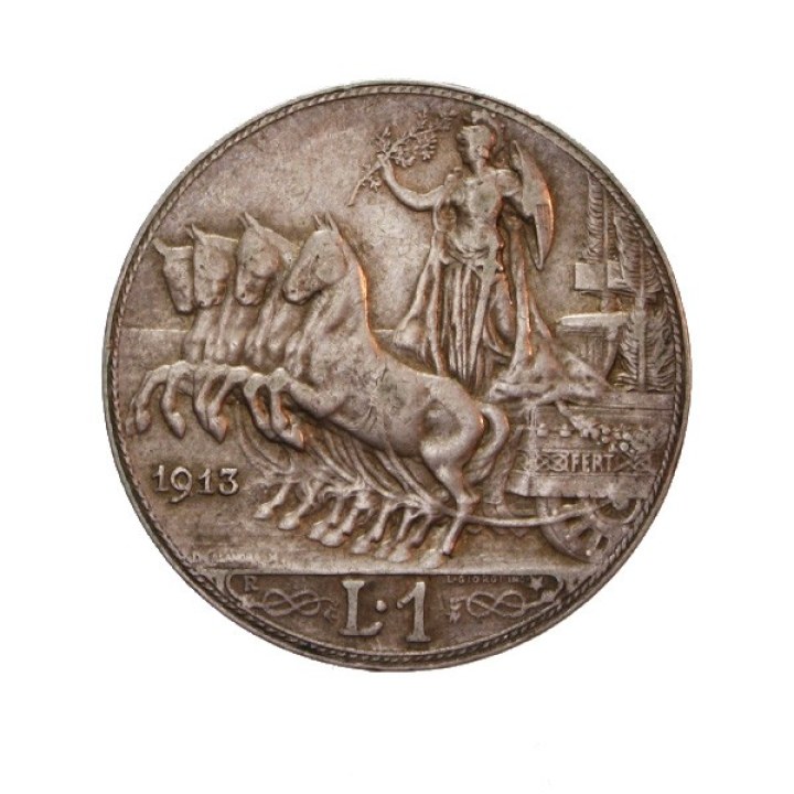 1 Lira 1913  "Quadriga Veloce"