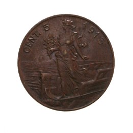 5 Centesimi 1913 "Italia su Prora"