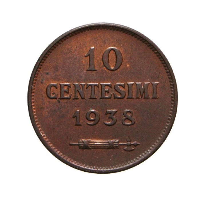 10 Centesimi 1938 2° Tipo