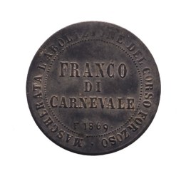 Gettone Carnevale 1869 - Vittorio Emanuele II