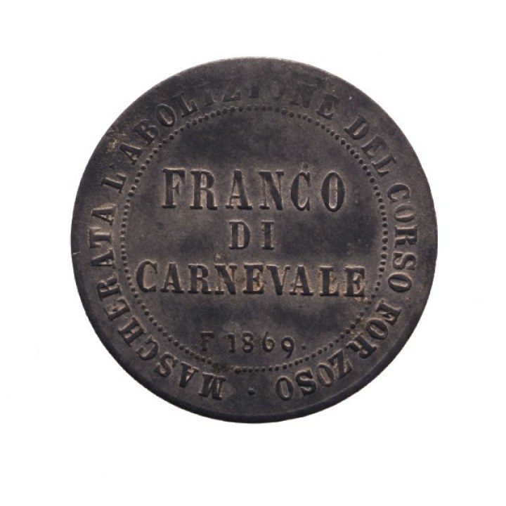 Gettone Carnevale 1869 - Vittorio Emanuele II