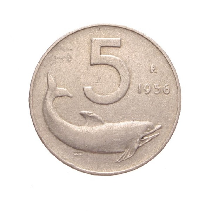 5 Lire 1956 "Delfino"