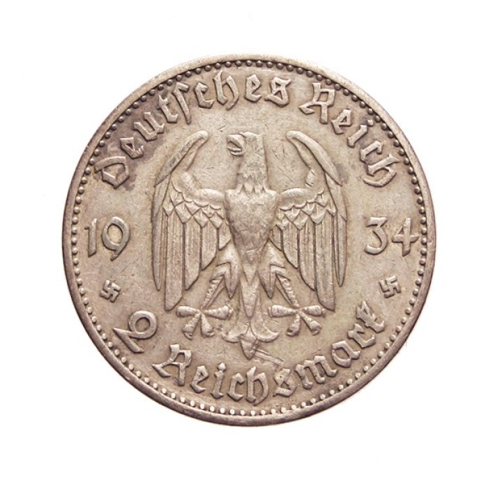 2 Reichsmark 1934 F "Posdam Garrison" | Numismatische Münze