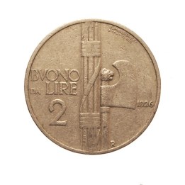 Buono da 2 Lire 1926 "Fascio" – L0523076 M009A1 | Monetaio