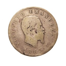 2 Lire 1863 "Valore" Napoli | Numismatische Münze