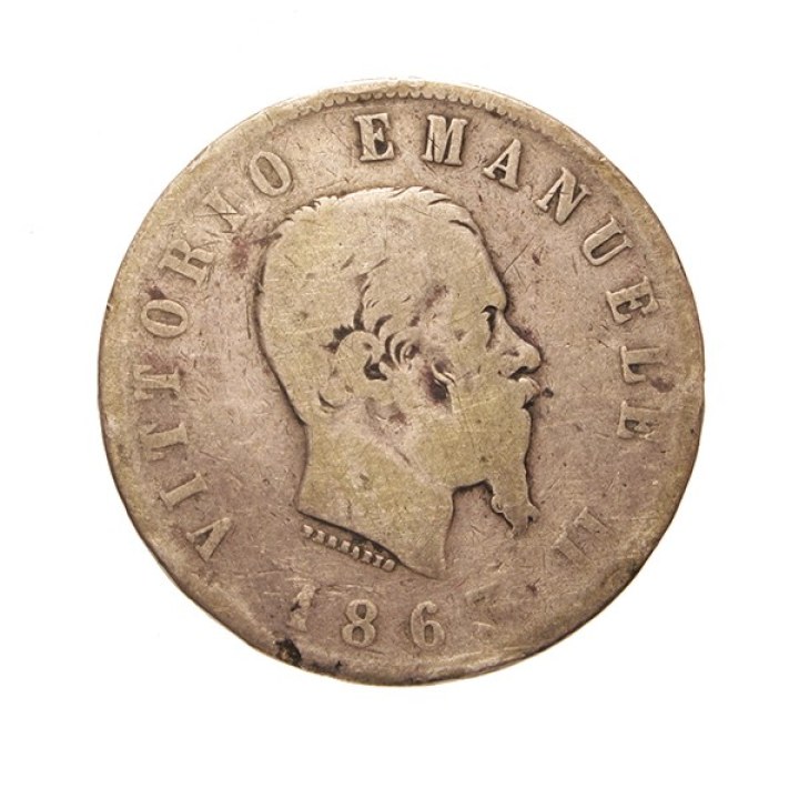 2 Lire 1863 "Valore" Napoli | Numismatische Münze