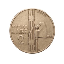 Buono da 2 Lire 1926 "Fascio" – L1123010 M009D2 | Monetaio