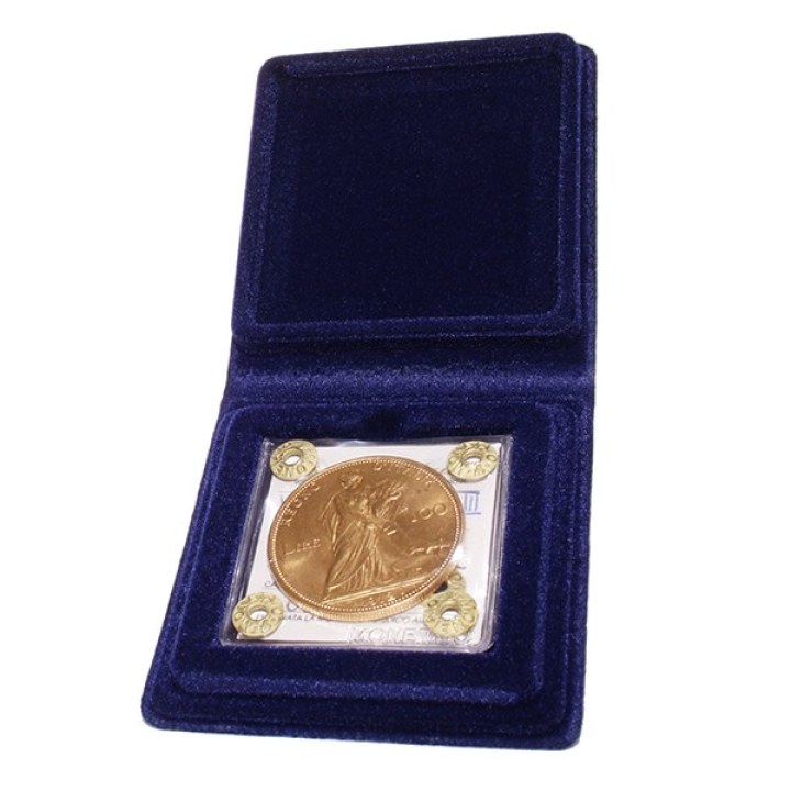 Custodia imbottita 42×42 mm per moneta in bustina | Monetaio