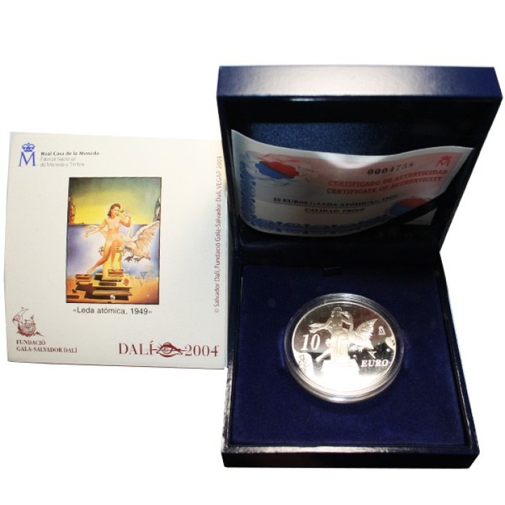 Spagna 10 Euro 2004 "Leda atómica" Dalì | Moneta numismatica