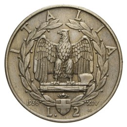 2 Lire 1936 "Impero" – L0223016 M009B6 | Monetaio