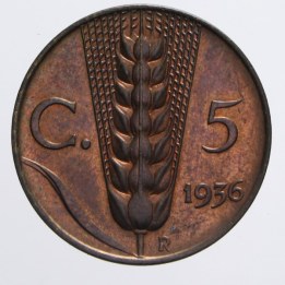 5 Centesimi 1936 "Spiga"