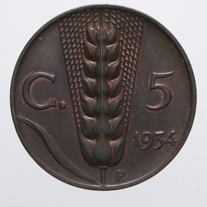 5 Centesimi 1934 "Spiga"