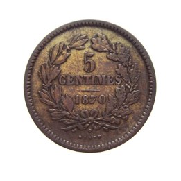 5 Centesimi 1870 - William III