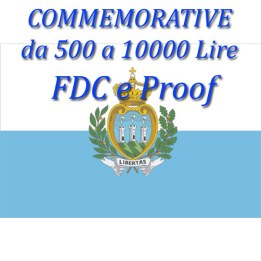 500-10.000 Lire Commemorative 1975-2001