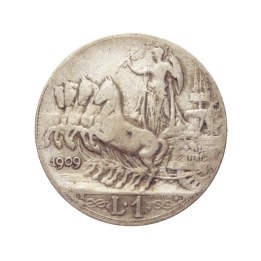 1 Lira 1909 "Quadriga Veloce"