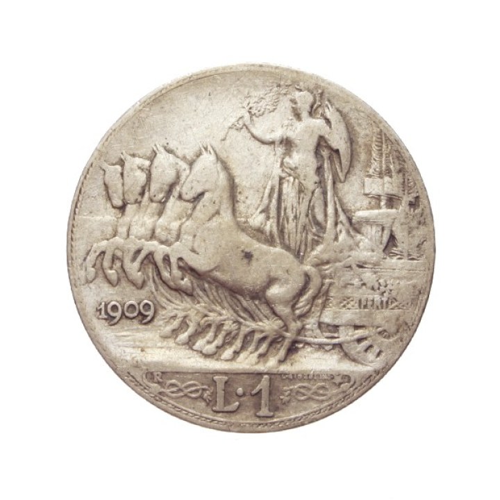 1 Lira 1909 "Quadriga Veloce"